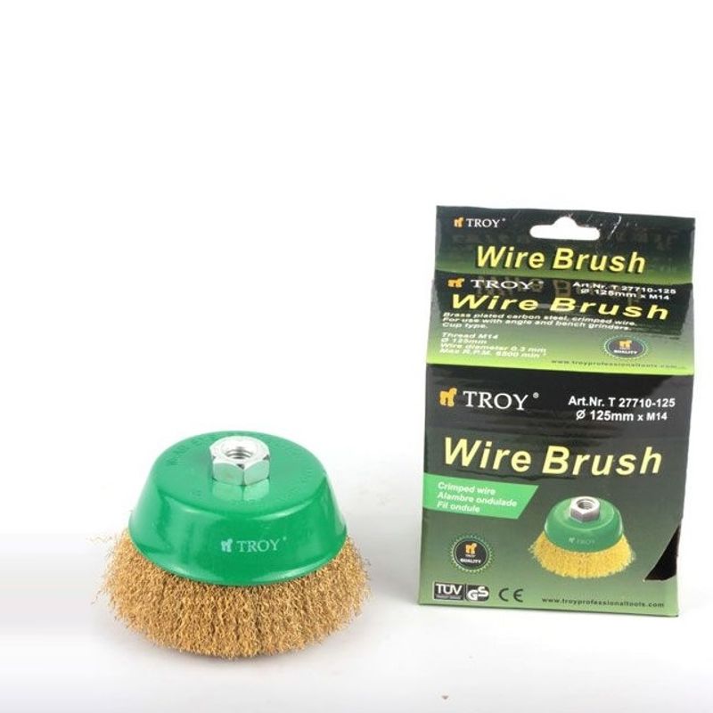 Casa si Gradina - Constructii - Scule electrice si accesorii - Accesorii polizare si slefuire - Perie de sarma tip cupa Troy 27710-65, 65 mm - Infinity.ro