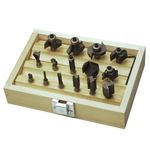 Casa si Gradina - Constructii - Scule electrice si accesorii - Accesorii pentru frezare - Set freze pentru lemn Mannesmann 54515, Ø6 mm, 15 piese - Infinity.ro