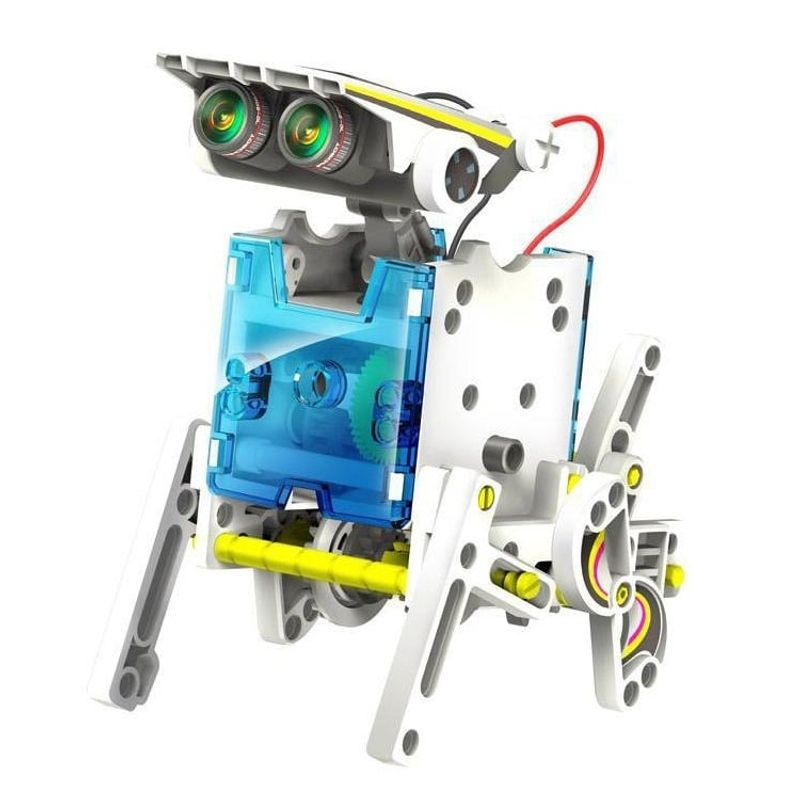 Jucarii, Copii si Bebe - Jucarii si jocuri - Vehicule si jucarii cu telecomanda - Roboti de jucarie - Set constructie robot solar Velleman KSR13, 14 in 1 - Infinity.ro
