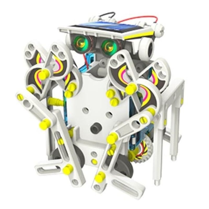 Jucarii, Copii si Bebe - Jucarii si jocuri - Vehicule si jucarii cu telecomanda - Roboti de jucarie - Set constructie robot solar Velleman KSR13, 14 in 1 - Infinity.ro