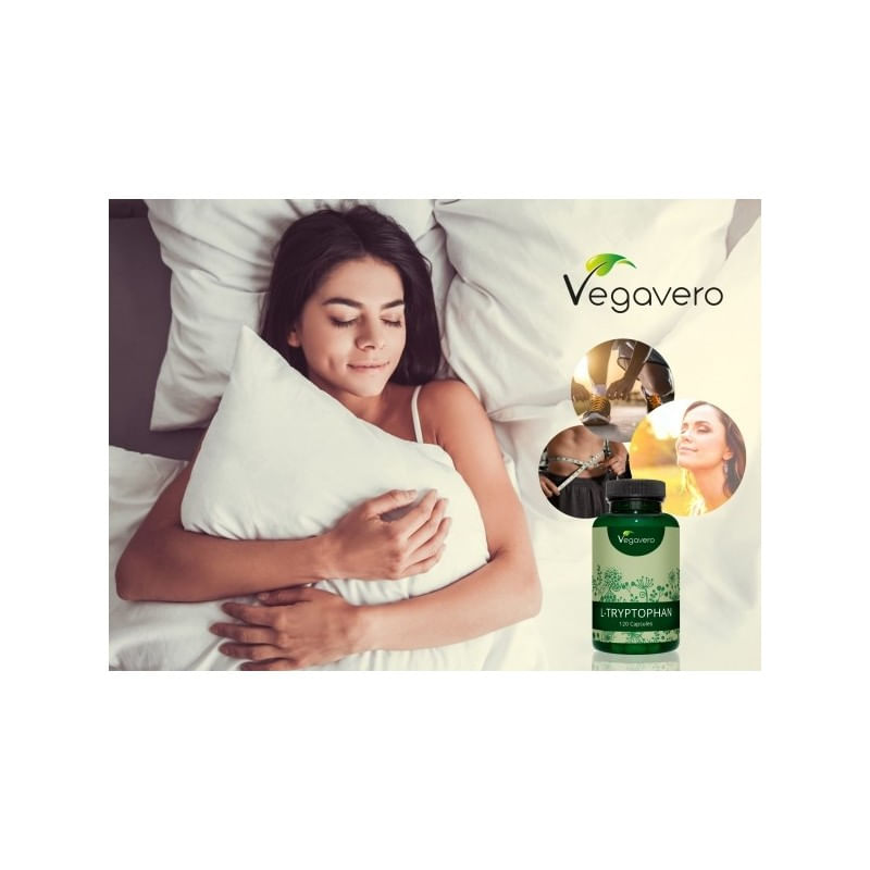 Ingrijire personala si Cosmetice - Sanatate si wellness - Suplimente alimentare - Vitamine si minerale - Vegavero L-Triptofan, L-Tryptophan, 500 mg 120 Capsule - Infinity.ro