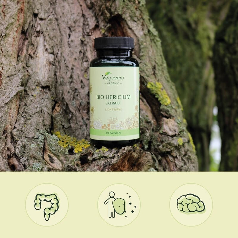 Ingrijire personala si Cosmetice - Sanatate si wellness - Suplimente alimentare - Vitamine si minerale - Vegavero Lion's Mane Extract Organic (Coama leului) - 60 Capsule - Infinity.ro