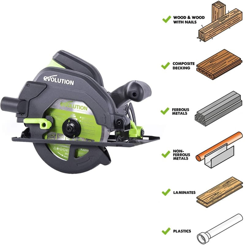 Casa si Gradina - Constructii - Scule electrice si accesorii - Fierastraie electrice - Fierastrau circular de mana F165CCSL Evolution 026-0008, 1200 W, O165 mm - Infinity.ro