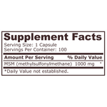 Ingrijire personala si Cosmetice - Sanatate si wellness - Suplimente alimentare - Vitamine si minerale - Pure Nutrition MSM 1000 - 100 Capsule - Infinity.ro