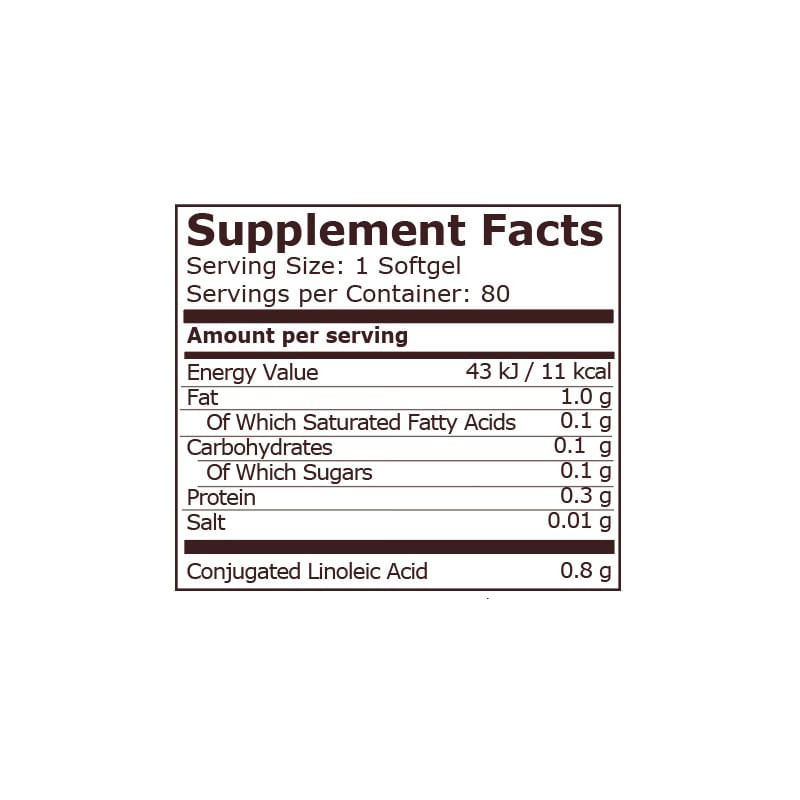 Ingrijire personala si Cosmetice - Sanatate si wellness - Suplimente alimentare - Vitamine si minerale - Pure Nutrition USA CLA 800 mg 80 gelule - Infinity.ro