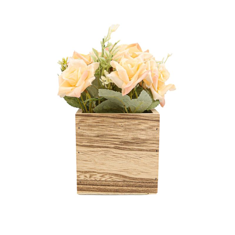 Casa si Gradina - Decoratiuni - Obiecte decorative - Plante artificiale - Aranjament Cu Trandafiri, Crem, Plastic, 17Cm - Crem, Plastic, 17cm - Infinity.ro