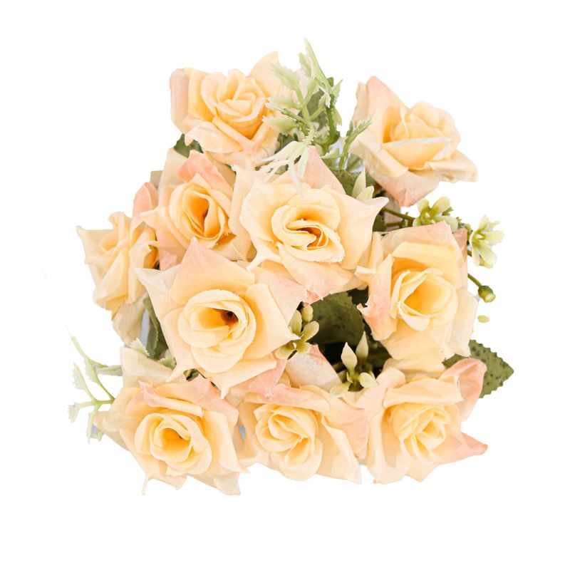 Casa si Gradina - Decoratiuni - Obiecte decorative - Plante artificiale - Aranjament Cu Trandafiri, Crem, Plastic, 17Cm - Crem, Plastic, 17cm - Infinity.ro