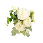 Casa si Gradina - Decoratiuni - Obiecte decorative - Plante artificiale - Vaza Rotunda Cu Flori, Alb, Plastic, 17Cm - Alb, Plastic, 17cm - Infinity.ro