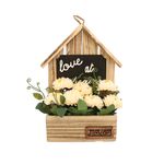 Casa si Gradina - Decoratiuni - Obiecte decorative - Plante artificiale - Aranjament Din Lemn Cu Flori, Galben, Plastic, 29Cm - Galben, Plastic, 29cm - Infinity.ro