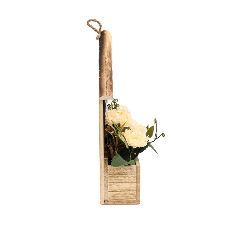 Casa si Gradina - Decoratiuni - Obiecte decorative - Plante artificiale - Aranjament Din Lemn Cu Flori, Galben, Plastic, 29Cm - Galben, Plastic, 29cm - Infinity.ro