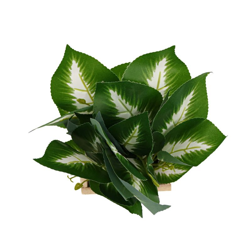 Casa si Gradina - Decoratiuni - Obiecte decorative - Plante artificiale - Ghiveci Lemn Cu Flori, Green, Plastic, 22Cm - Verde, Plastic, 22cm - Infinity.ro