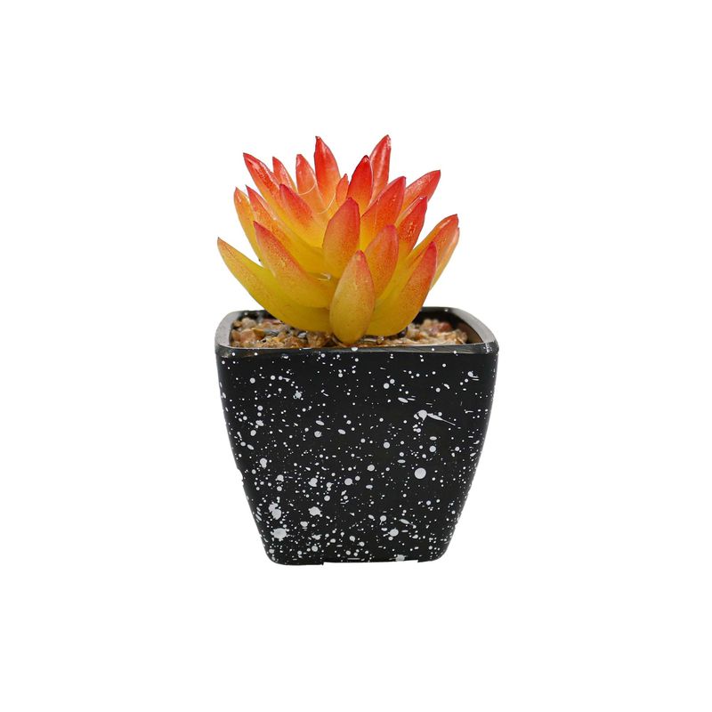 Casa si Gradina - Decoratiuni - Obiecte decorative - Plante artificiale - Planta Suculenta Artificiala, Portocaliu, Plastic, 9Cm - Portocaliu, Plastic, 9cm - Infinity.ro