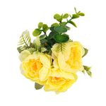 Casa si Gradina/Decoratiuni/Obiecte decorative/Plante artificiale - Vaza Rotunda Cu Flori, Galben, Plastic, 17Cm - Galben, Plastic, 17cm - Infinity.ro