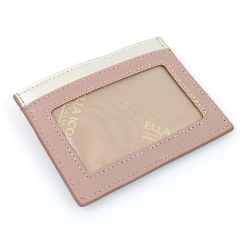 Fashion, accesorii si bijuterii - Femei - Accesorii femei - Portofele femei - Etui pentru carduri Duo, Ella Icon, Roz Prafuit, 10.5x8cm - Infinity.ro