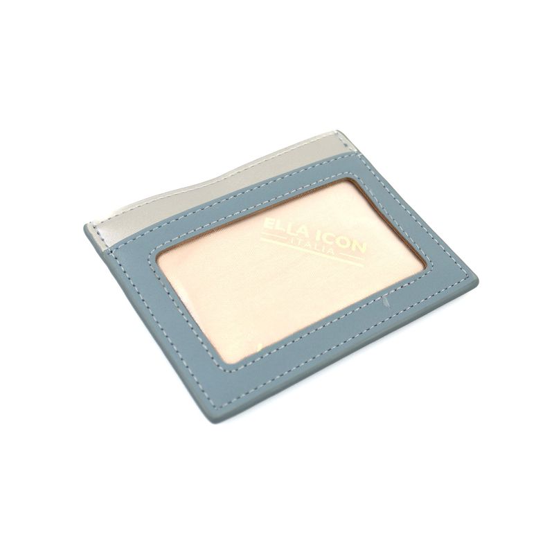 Fashion, accesorii si bijuterii - Femei - Accesorii femei - Portofele femei - Etui pentru carduri Duo, Ella Icon, Albastru Prafuit, 10.5x8cm - Infinity.ro