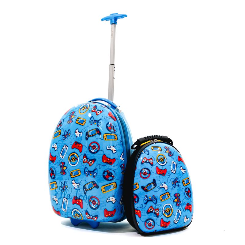 Sport si Outdoor - Articole de voiaj - Trolere - Troler pentru copii Joystick Albastru 46X30X24 - Infinity.ro