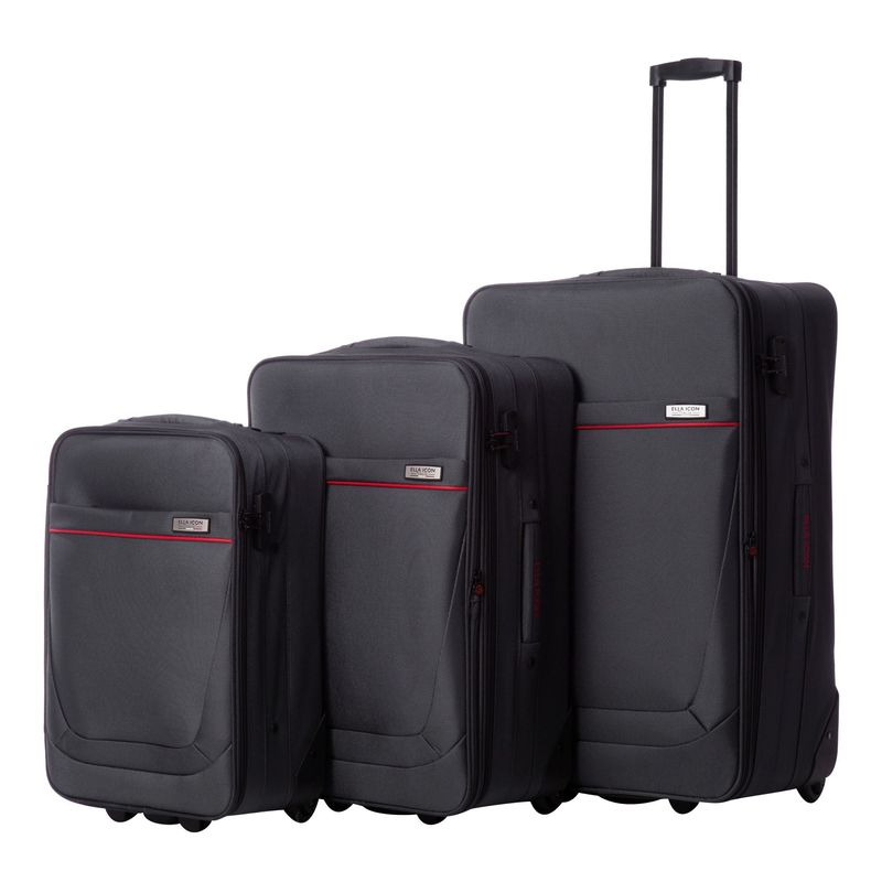 Sport si Outdoor - Articole de voiaj - Trolere - Troler Carla Gri Cu Rosu 74 Cm - 1186 - Infinity.ro