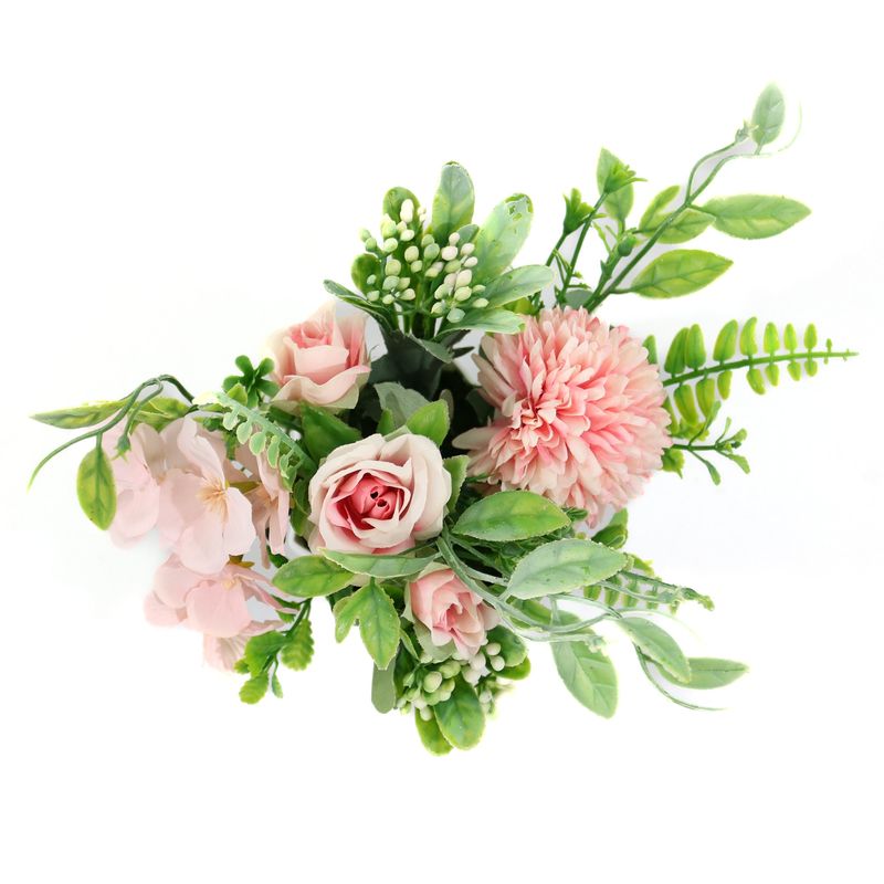 Casa si Gradina - Decoratiuni - Obiecte decorative - Plante artificiale - Aranjament Cu Trandafiri Pastel, Roz, 20cm - Roz, Plastic, 20cm - Infinity.ro