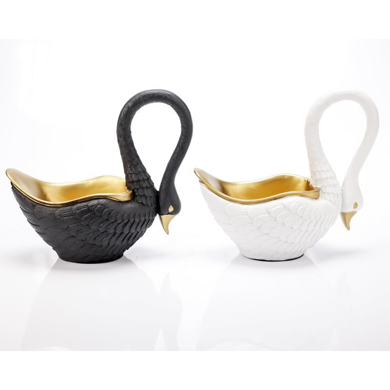 Casa si Gradina - Decoratiuni - Obiecte decorative - Vaze si boluri decorative - Vaza decorativa " Swan " neagra - Infinity.ro