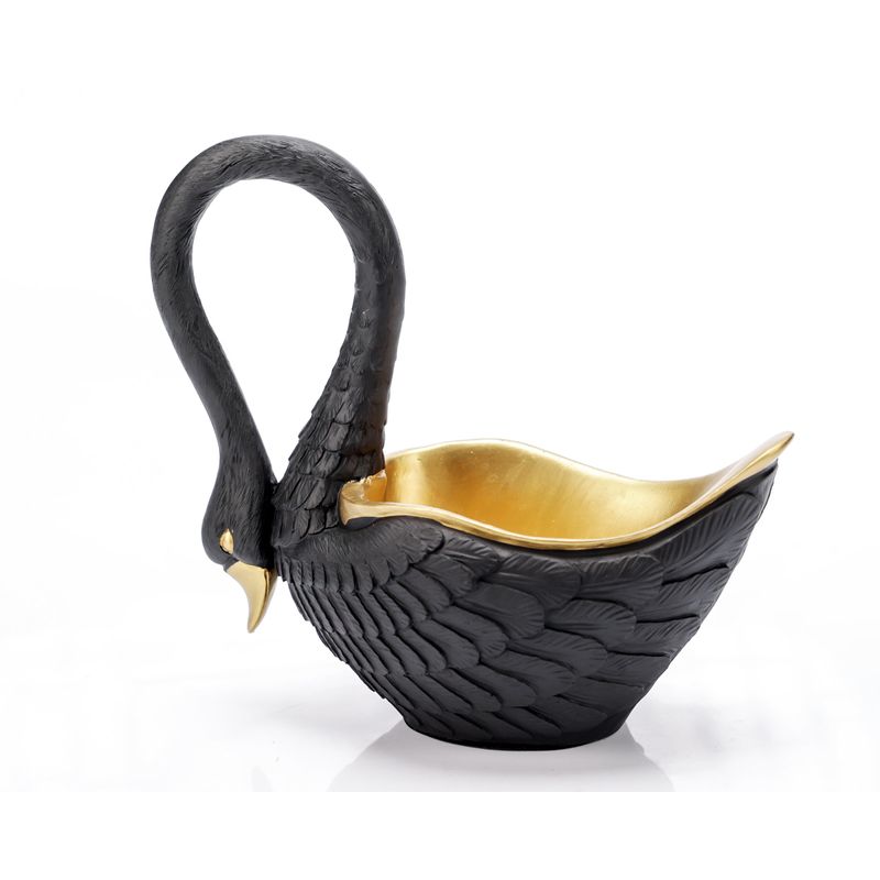 Casa si Gradina - Decoratiuni - Obiecte decorative - Vaze si boluri decorative - Vaza decorativa " Swan " neagra - Infinity.ro