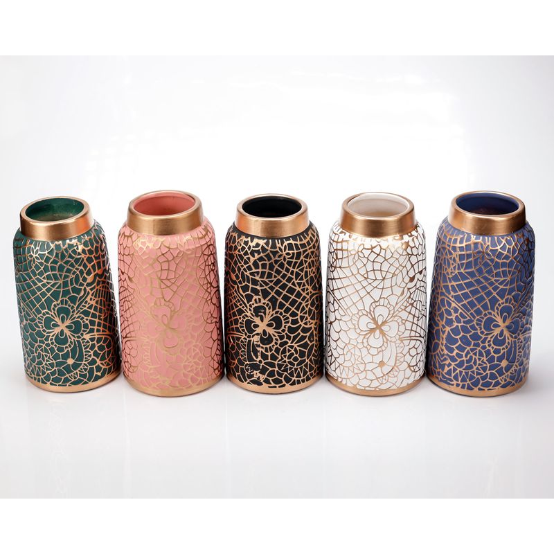 Casa si Gradina - Decoratiuni - Obiecte decorative - Vaze si boluri decorative - Vaza decorativa "Curves" albastru - Infinity.ro