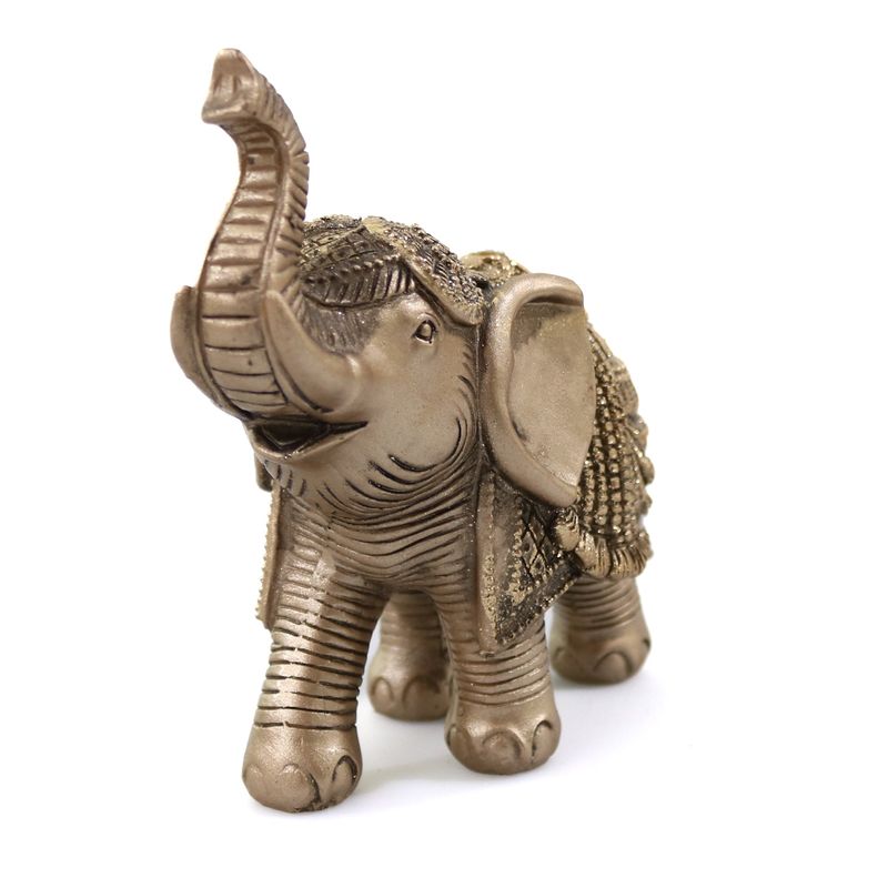 Casa si Gradina - Decoratiuni - Obiecte decorative - Accesorii decorative - Statueta "Lucky Elephant" din rasina, Auriu, 15cm - Infinity.ro