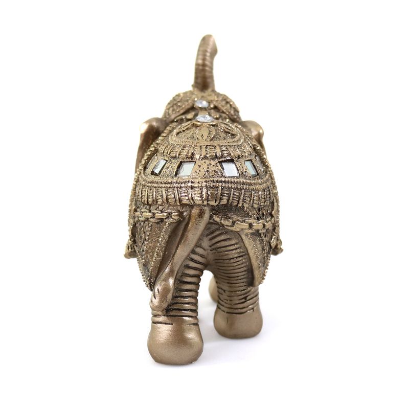 Casa si Gradina - Decoratiuni - Obiecte decorative - Accesorii decorative - Statueta "Lucky Elephant" din rasina, Auriu, 15cm - Infinity.ro