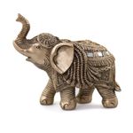 Casa si Gradina - Decoratiuni - Obiecte decorative - Accesorii decorative - Statueta "Lucky Elephant" din rasina, Auriu, 15cm - Infinity.ro
