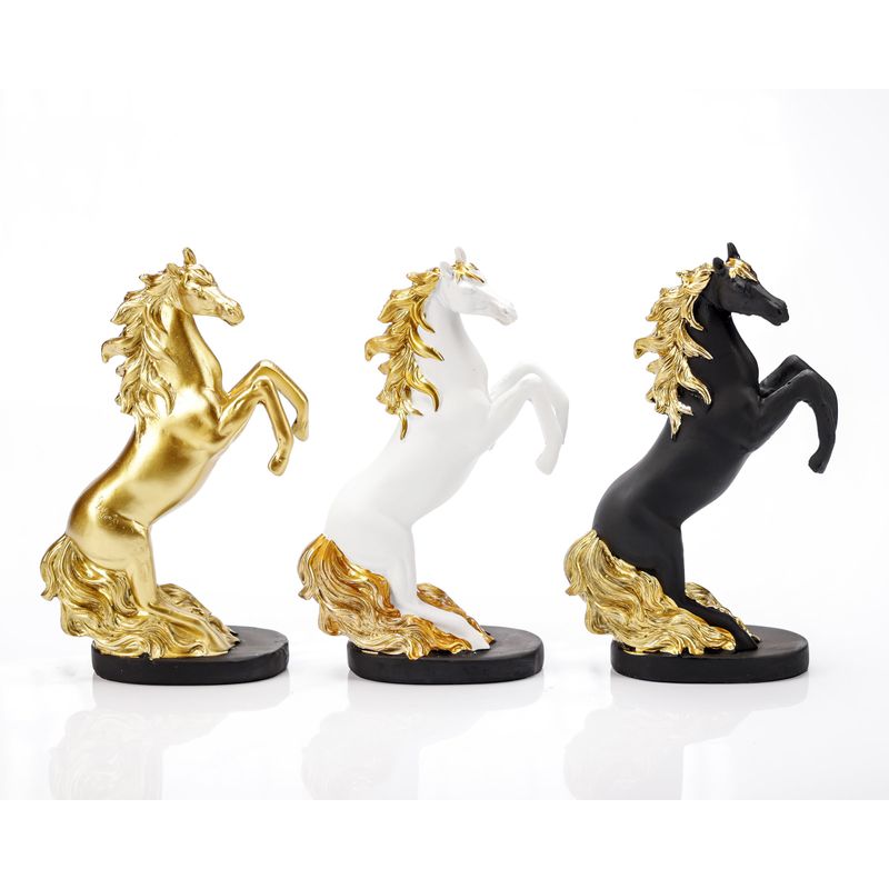 Casa si Gradina - Decoratiuni - Obiecte decorative - Accesorii decorative - Statueta "Horse" Gold in rasina - Infinity.ro