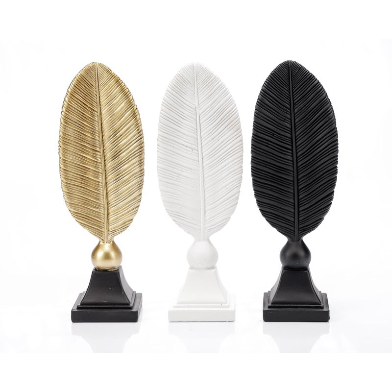 Casa si Gradina - Decoratiuni - Obiecte decorative - Accesorii decorative - Statueta "Feather" Gold din rasina - Infinity.ro