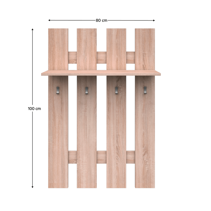 Casa si Gradina - Mobilier - Organizare si depozitare - Cuiere - Cuier 80 , stejar Sonoma, TOPTY TIP 29 - Infinity.ro