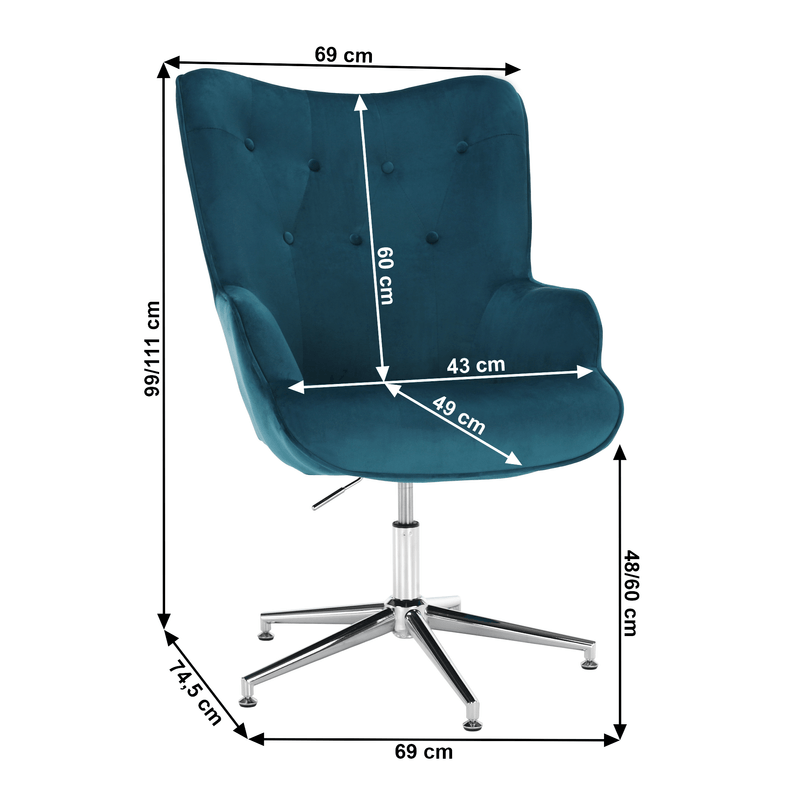 Casa si Gradina - Mobilier - Scaune si fotolii - Fotolii - Fotoliu de design, tesatura catifea crom, MARLOV - Infinity.ro