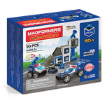Jucarii, Copii si Bebe - Jucarii si jocuri - Seturi de constructie si cuburi - Seturi de constructie - Set magnetic Magformers, Uimitorul set de politie - Infinity.ro