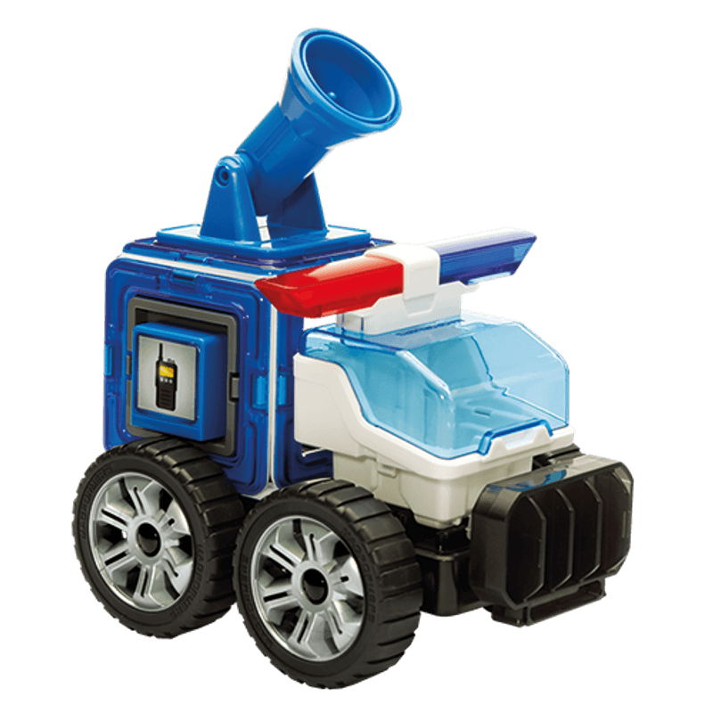 Jucarii, Copii si Bebe - Jucarii si jocuri - Seturi de constructie si cuburi - Seturi de constructie - Set magnetic Magformers, Uimitorul set de politie - Infinity.ro