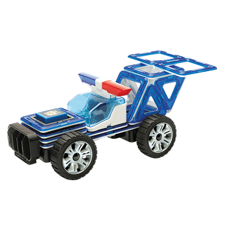 Jucarii, Copii si Bebe - Jucarii si jocuri - Seturi de constructie si cuburi - Seturi de constructie - Set magnetic Magformers, Uimitorul set de politie - Infinity.ro