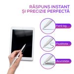 Laptop, Telefoane si Tablete - Tablete si accesorii tablete - Accesorii Tablete - Alte accesorii tablete - Stylus iPad Touch Pen VIXEV 2nd Gen PRO, alb - Infinity.ro