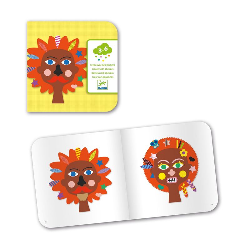 Jucarii, Copii si Bebe - Jucarii si jocuri - Jucarii & jocuri educative - Seturi de artizanat - Set creativ cu autocolante Djeco, La coafor - Infinity.ro