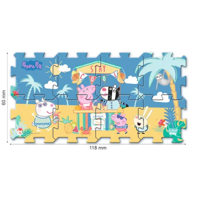 Jucarii, Copii si Bebe - Jucarii si jocuri - Jocuri si puzzle - Puzzle - Puzzle de podea din spuma peppa pig summer - Infinity.ro