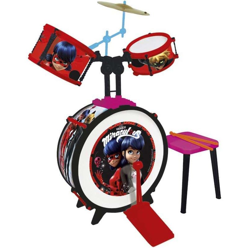 Jucarii, Copii si Bebe - Jucarii si jocuri - Jucarii de rol - Instrumente muzicale de jucarie - Set tobe Miraculous - Infinity.ro