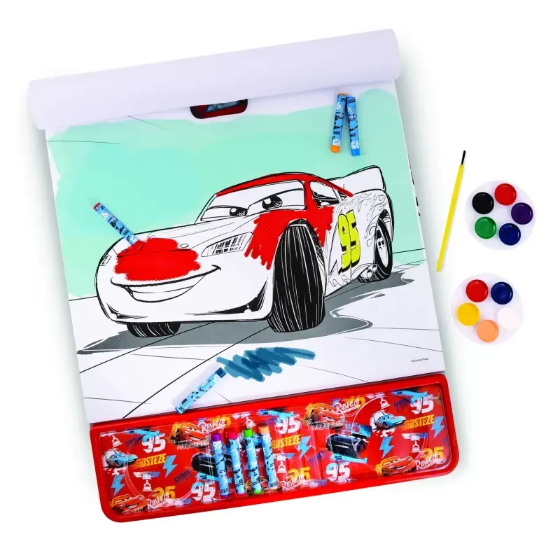 Jucarii, Copii si Bebe - Jucarii si jocuri - Jucarii & jocuri educative - Seturi pictura si desen - Cars set pentru desen giga block 4 in 1 - Infinity.ro
