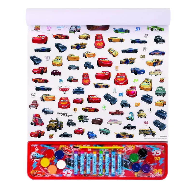 Jucarii, Copii si Bebe - Jucarii si jocuri - Jucarii & jocuri educative - Seturi pictura si desen - Cars set pentru desen giga block 4 in 1 - Infinity.ro
