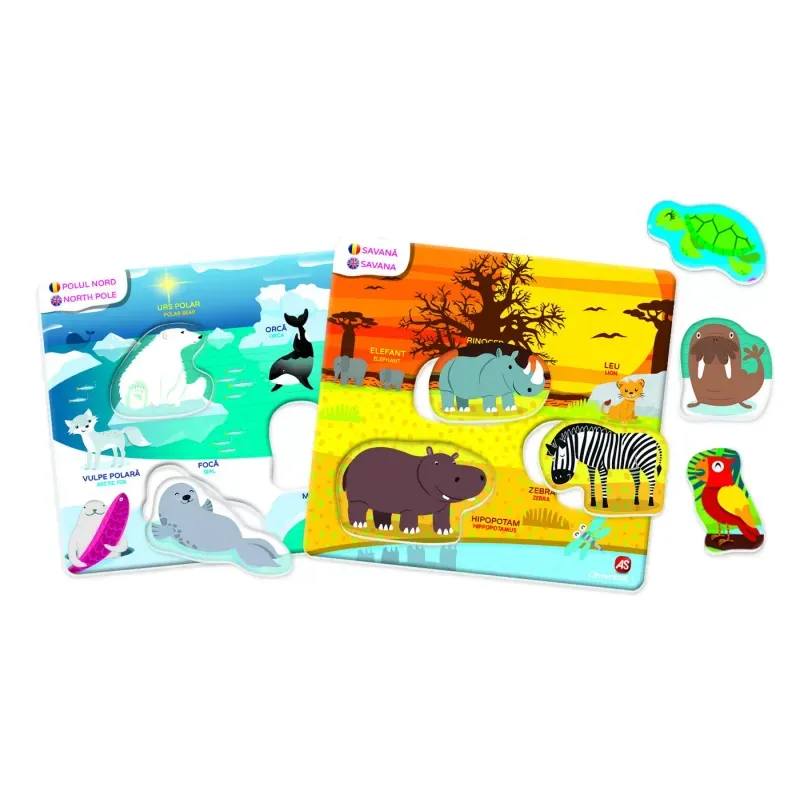 Jucarii, Copii si Bebe - Jucarii si jocuri - Jucarii & jocuri educative - Jocuri si jucarii educative - Joc educativ agerino animalutele si habitatele lor - Infinity.ro