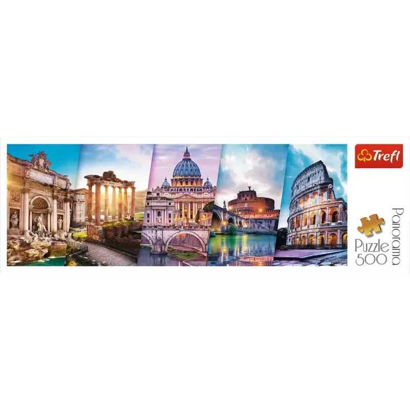 Jucarii, Copii si Bebe - Jucarii si jocuri - Jocuri si puzzle - Puzzle - Puzzle trefl 500 panorama calatorind in italia - Infinity.ro
