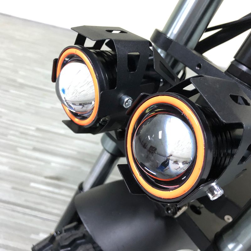 Auto si Moto - Electrice auto - Iluminare si semnalizare - Becuri auto - Proiector led cu lupa, angel eye alb si devil eye red, alimentare 12v, pentru off-road, atv, ssv, utv - Infinity.ro