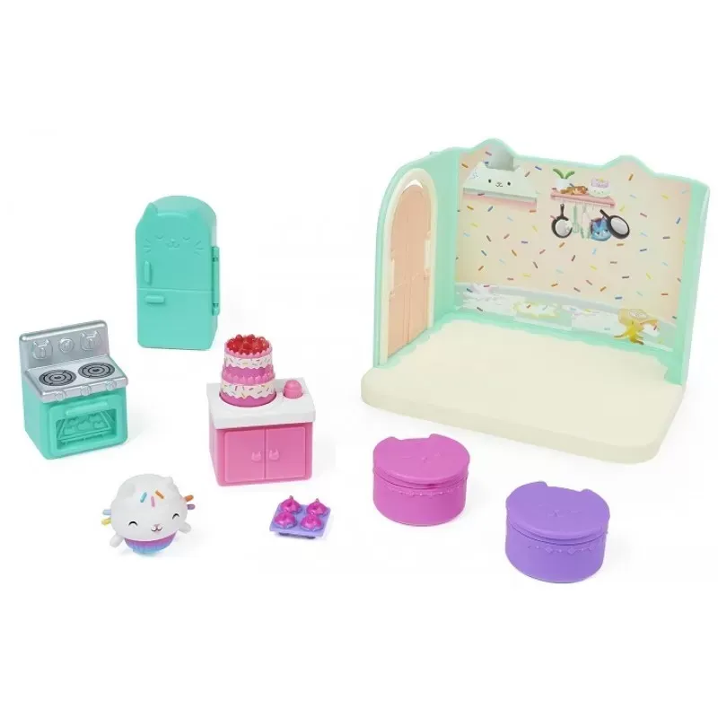 Jucarii, Copii si Bebe - Jucarii si jocuri - Papusi si accesorii - Papusi - Gabbys dollhouse casa de lux cofetaria lui cakey - Infinity.ro