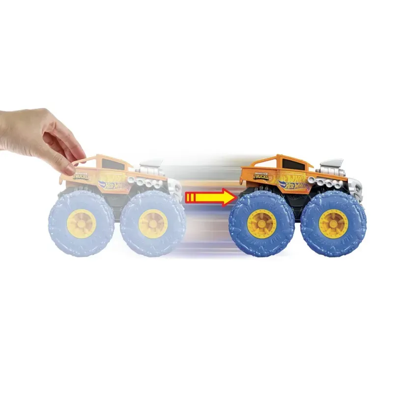 Jucarii, Copii si Bebe - Jucarii si jocuri - Vehicule si jucarii cu telecomanda - Masinute - Hot wheels monster truck masinuta twister tredz bone shaker portocaliu scara 1:43 - Infinity.ro