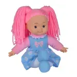 Jucarii, Copii si Bebe - Jucarii si jocuri - Papusi si accesorii - Papusi - Papusa flower dolly din material textil 38cm cu parul roz - Infinity.ro