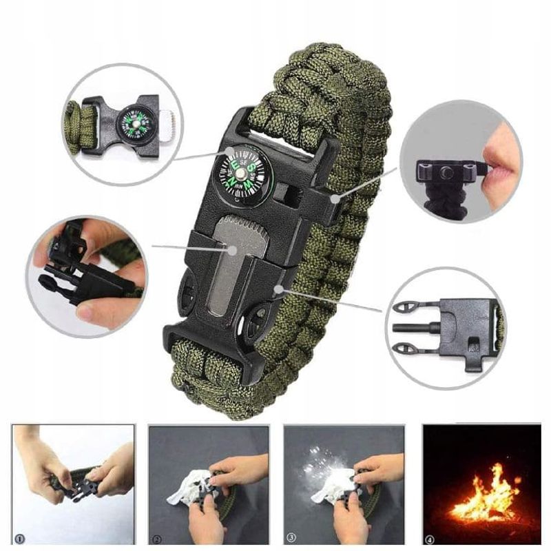 Sport si Outdoor - Camping - Accesorii camping si drumetii - Kit complet de supravieturire format din 17 piese pentru camping, calatorii, offroad, atv, ssv, model avx-wt-srv-62 - Infinity.ro