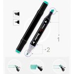 Carti si Birotica - Birotica - Instrumente de scris - Markere si carioci - Set 120 markere profesionale pentru pasionatii de desen, cu cap dublu gros - subtire, cu geanta de depozitare - Infinity.ro