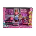 Jucarii, Copii si Bebe - Jucarii si jocuri - Papusi si accesorii - Papusi - Set papusa steffi cu 3 bebelusi si accesorii - Infinity.ro